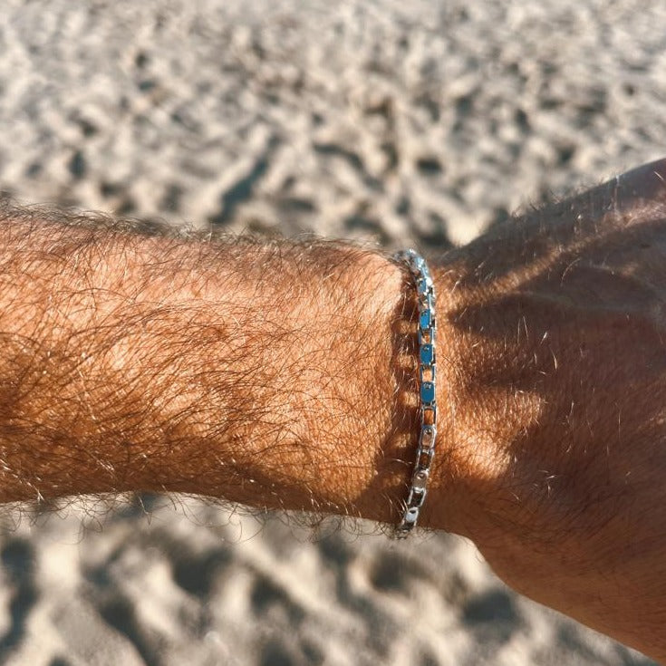Pulsera cadena cuadrada