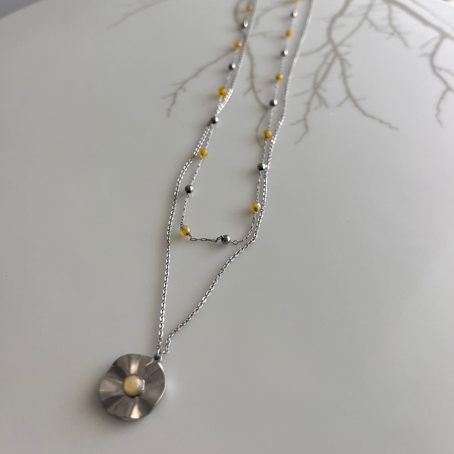 Collar chapa circonita