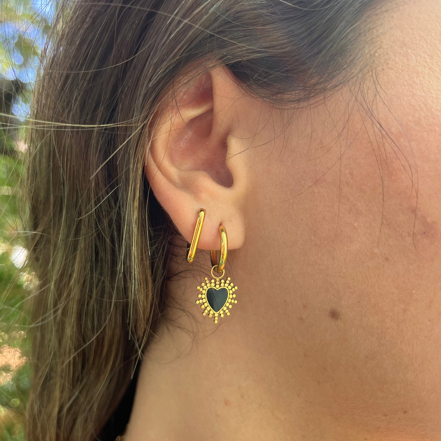 Pendientes lisos triángulos