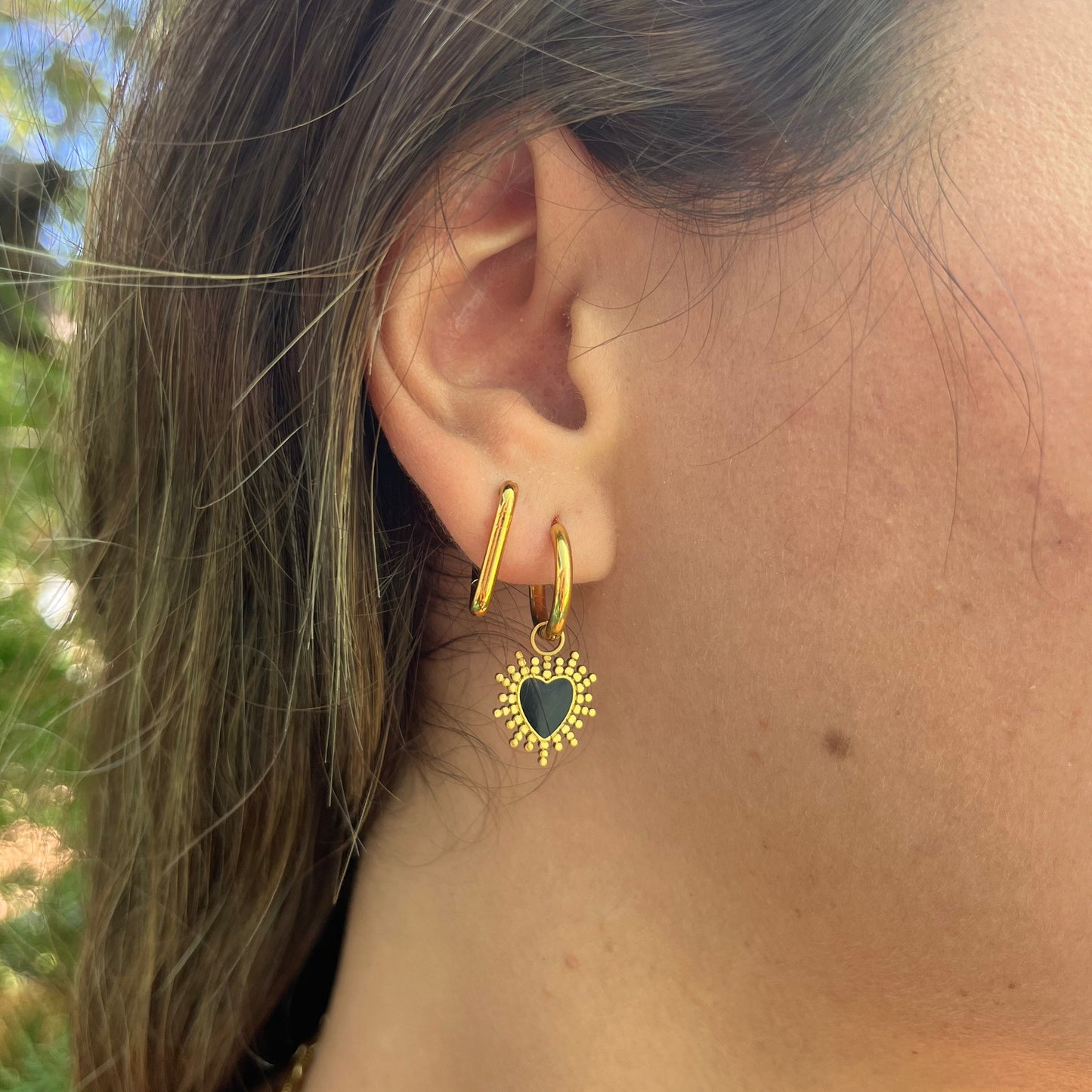 Pendientes corazones vibrante