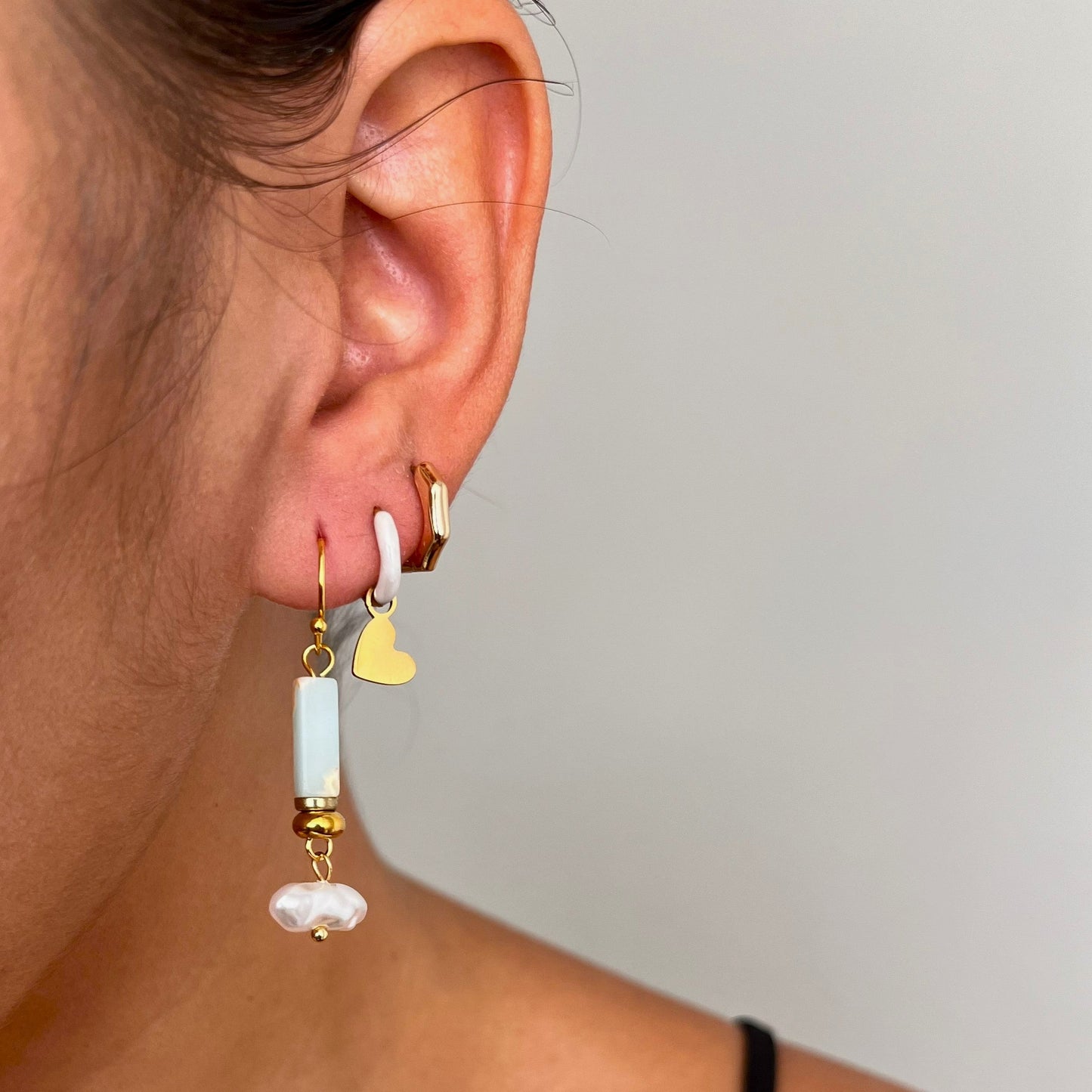 Pendientes pilar turquesa