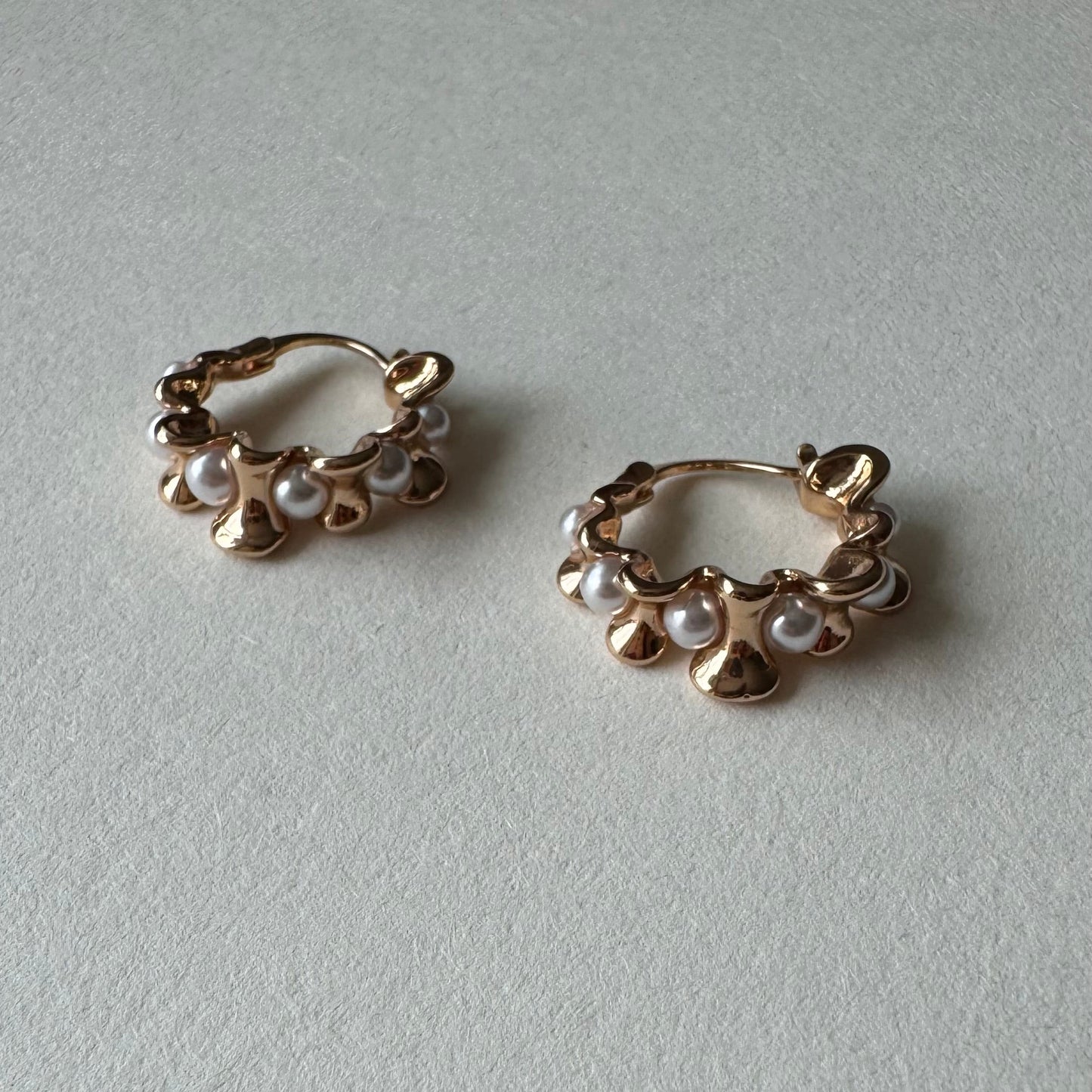 Pendientes turbina perlada