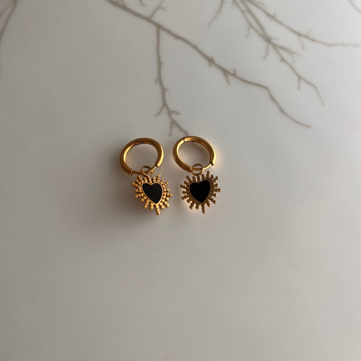Pendientes corazones vibrante