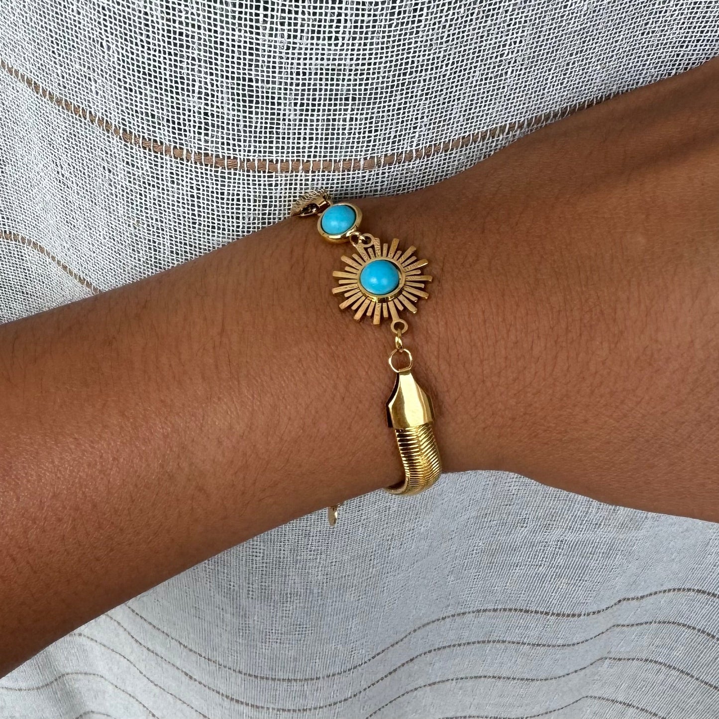 Pulsera estrella turquesa