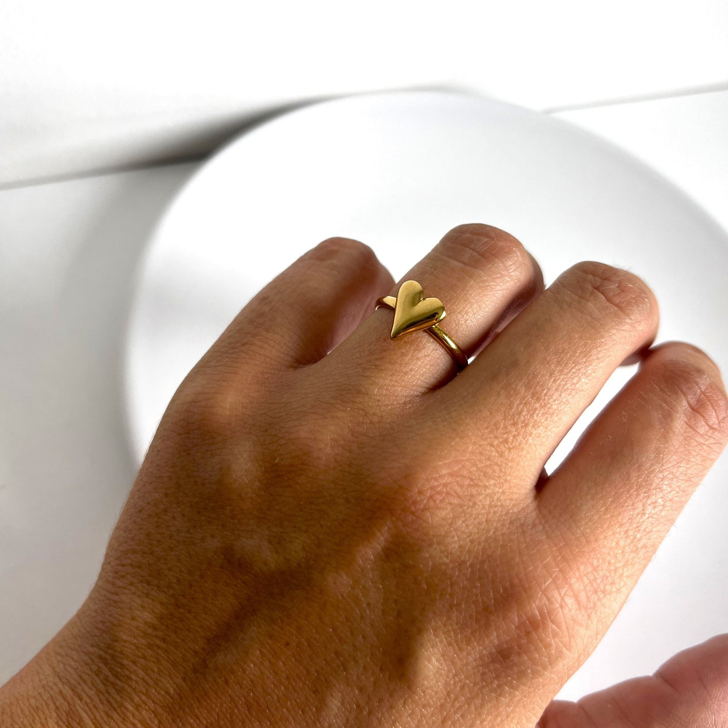 Anillo Corazón dorado