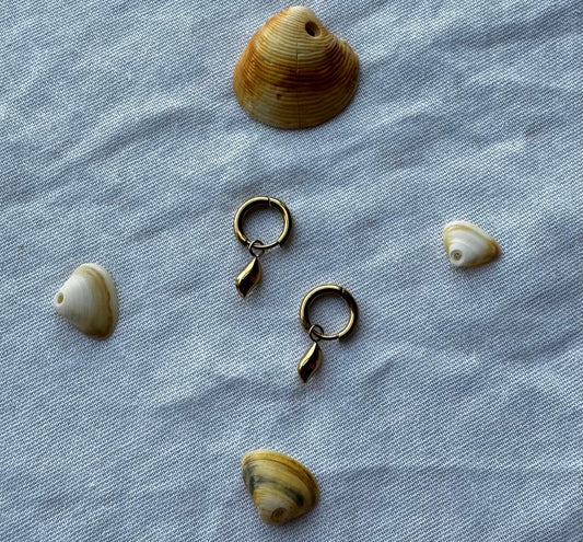 Pendientes aro gota colgada