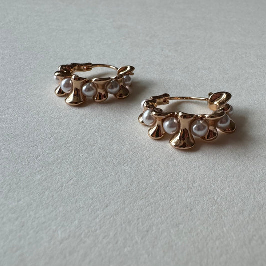 Pendientes turbina perlada